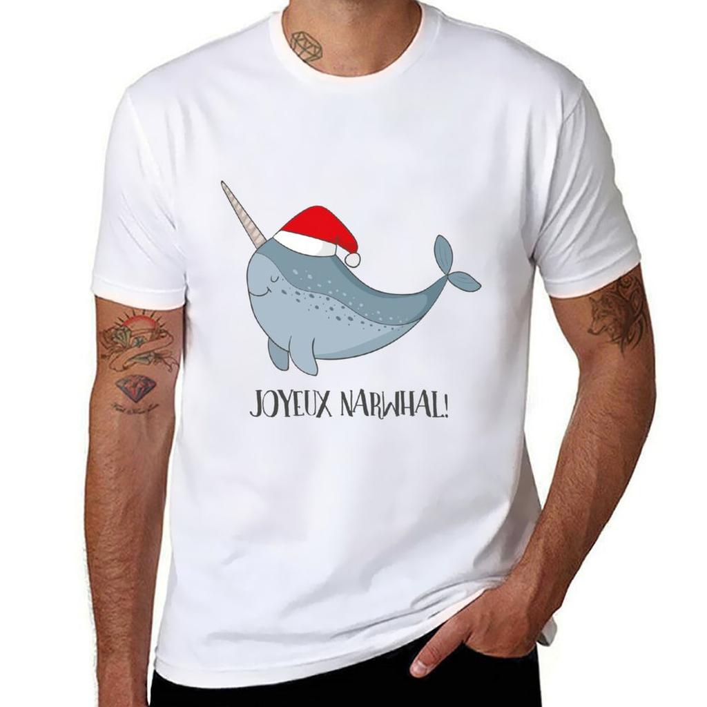 Joyeux Narwhal Cute Narwhal Whale Christmas T Shirt TShirt Cool Dry PerforUnisexce TShirt