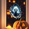 Halloween 3D Efekt Prolomení Zdi Hororoví Zombie Šplhající Nálepky na Okno a Zeď Vodotěsné a Olejivzdorné Nálepky Odstranitelné