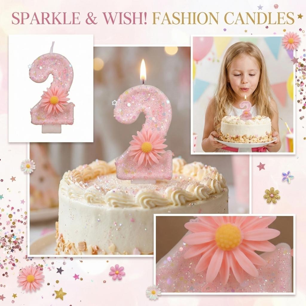 Fashion Cartoon Creative Birthday Candles Party Digital Candles