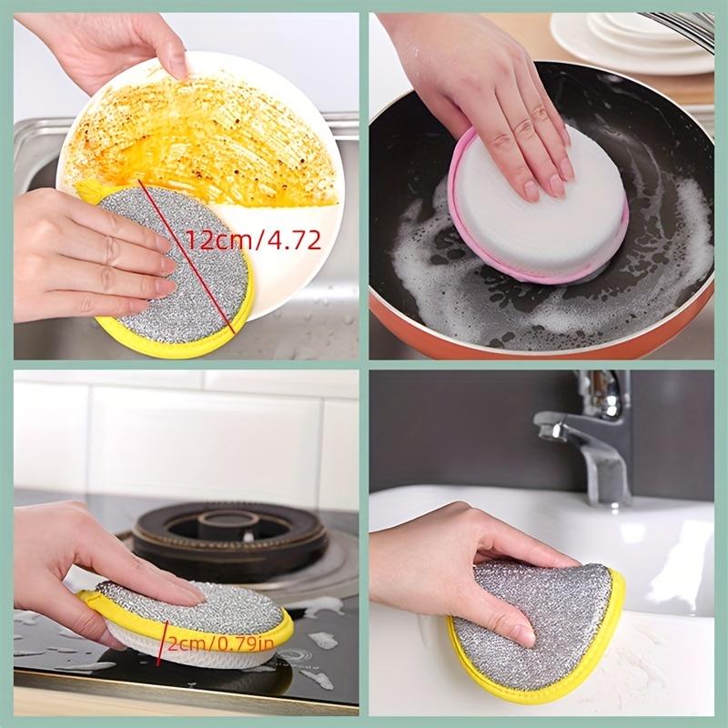 12pcs, Cleaning Sponge, Scouring Pad, Square Dish Cloths, Simple Style Dish Towel, Cleaning Cloth For Sink Or Kitchen Stove,