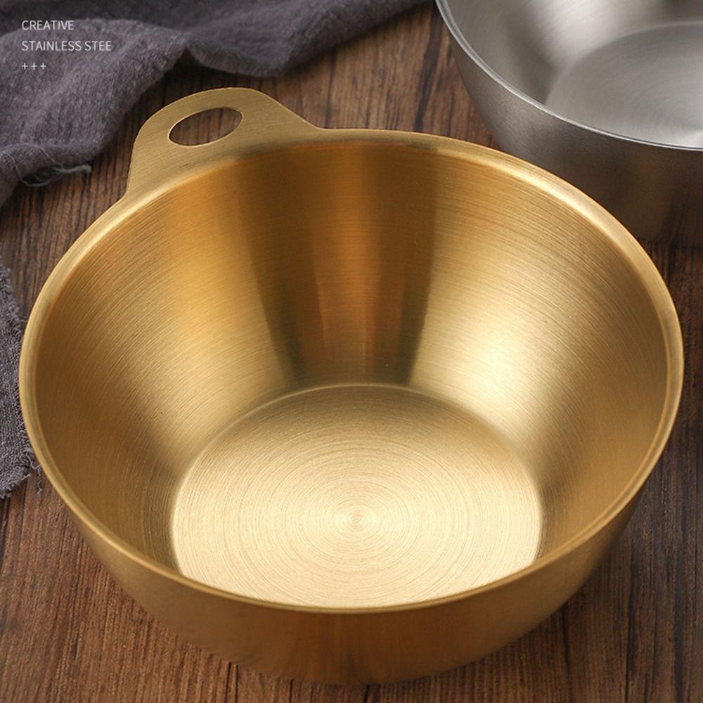 Gold/Silver Korean Style Mixing Bowl Large Capacity Food Container Food Prep