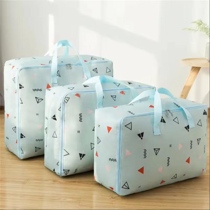 3 Pcs/set Thickened Storage Bag Luggage Travel Storage Bag Wardrobe Large Capacity Cotton Quilt Clothes Storage Organizing Bag 3 pcs 1 set