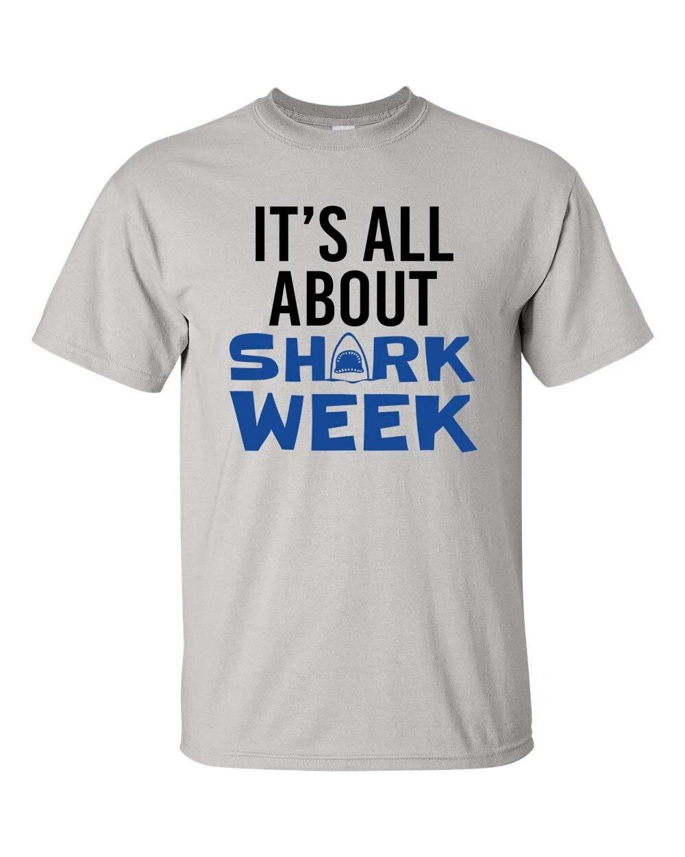 It s All About Shark Week Unisex Adult Short Sleeve T-Shirt S