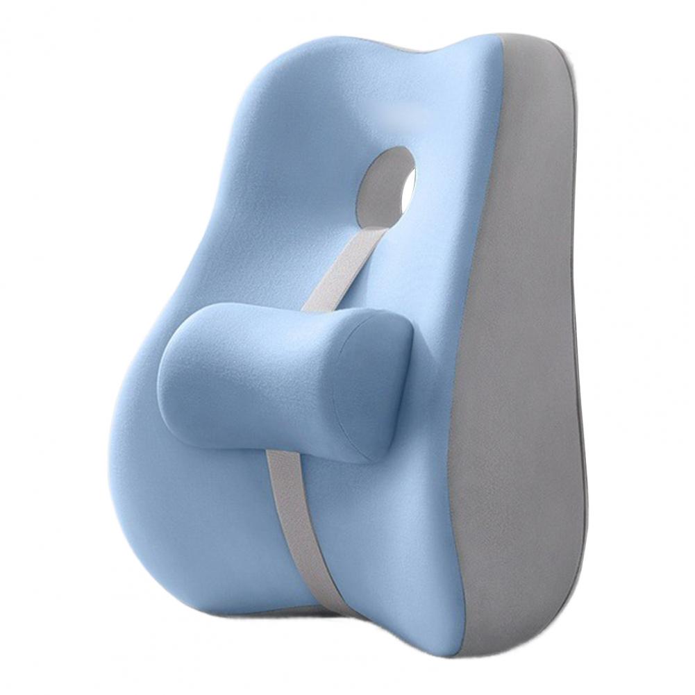 Lumbar Support Cushion Memory Foam Back Support Chair Lumbar Cushion with Adjustable Slider for Office Chair Computer Desk Chair