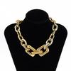 Gothic Hip-hop Thick Chain Short Choker Necklace Fashion Statement CCB Chain Clavicle Necklace Women's Party Jewelry