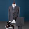 2019 Ανδρικό Σετ Κοστουμιού Business Casual: Νυφικό & Συνοδεία Σμόκιν Τριών Τεμαχίων