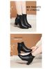 Women's Red Velvet Ankle Boots - 2023 Autumn/Winter Wedding & Banquet Style for Mothers