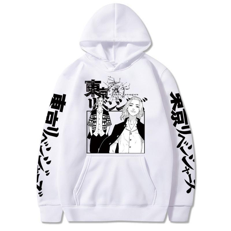 Japanese Manga Tokyo Avengers Hoodies Print Fashion Sweatshirt Hip Hop Casual Unisex Autumn Winter Fleece Streetwear Tops Male
