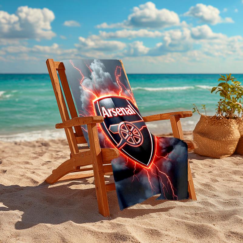 1pc A-Arsenal Beach Towel, Comfortable and Thick, and Swimming/Bath/Picnic/Camping Towel, Suitable for Seaside Beaches