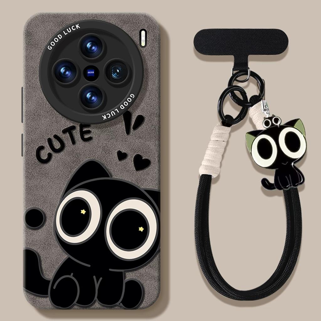 Luo Hei Hei mobile phone case is suitable for vivox300ultra silicone 200s lanyard 100pro cute x300s soft case