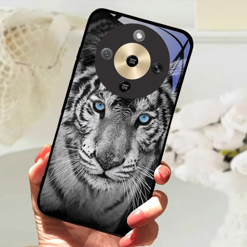 For Honor X9d 5G Case Fashion Painting Tempered Glass Shockproof Phone Case For Honor X9 D HonorX9D Back Cover Fundas Bumper