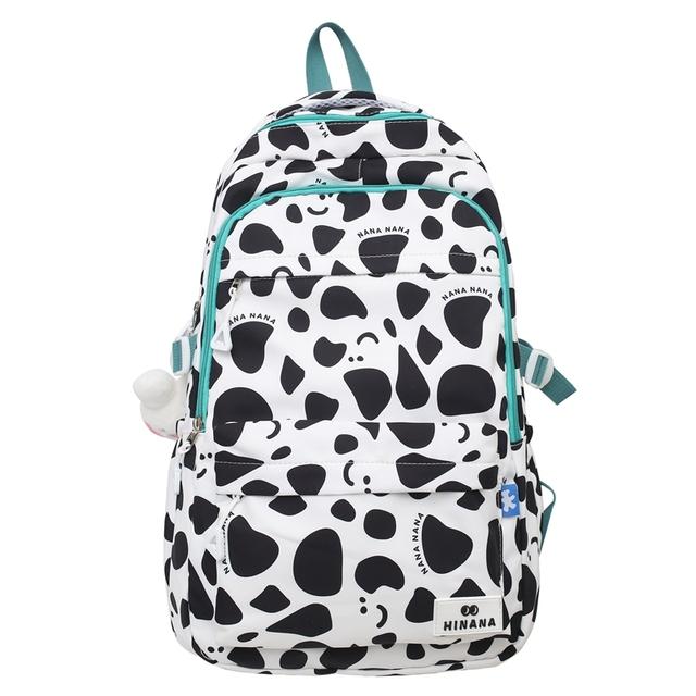 Girl Nylon Waterproof Printing School Bag Lady Cute Cartoon Leisure Laptop College Backpack Fashion Women Travel Kawaii Book Bag