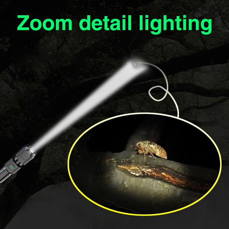 Flash Light Portable Rechargeable Spotlights High Power Rechargeable Led Flashlight Camping Ultra Powerful Flashlight Lamp Work