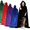 Unisex Hooded Cloak for Halloween Adults Cloak, Velvet Vampire Wizard Cape, Renaissance Masquerade Party Outfit Prop Medieval Costume Witch