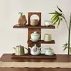 Antique Desktop Storage Shelf Organizing Tea Set Rack Retro Multi-Layer Storage Holders  Home Decor