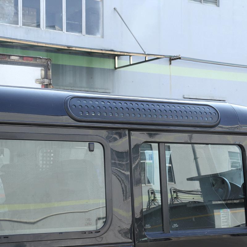 For Land Rover Defender 90 110 2004-2018 Alloy Black Car Rear Door Roof Side Window Glass Protective Plate Cover Car Accessories