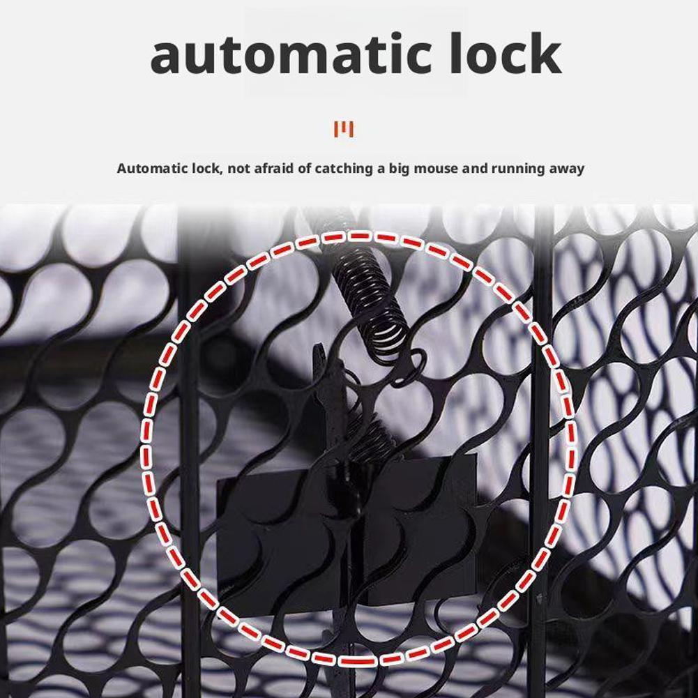 Smart Self-locking Mousetrap Safe Firm Iron Net Household Mouse Catcher Metal Reusable Humane Indoor Outdoor Rat Trap Rat Cage