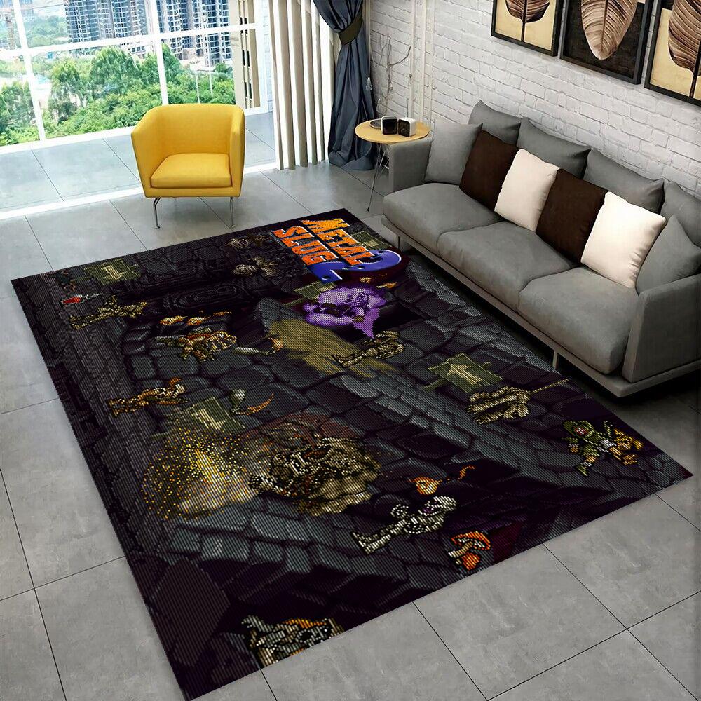 Classico Gioco Retrò Metal Slug Tappeto Area Gioco, Tappeto per Soggiorno Casa Camera da Letto Divano Zerbino Decorazione, Tappetino Antiscivolo per Bambini