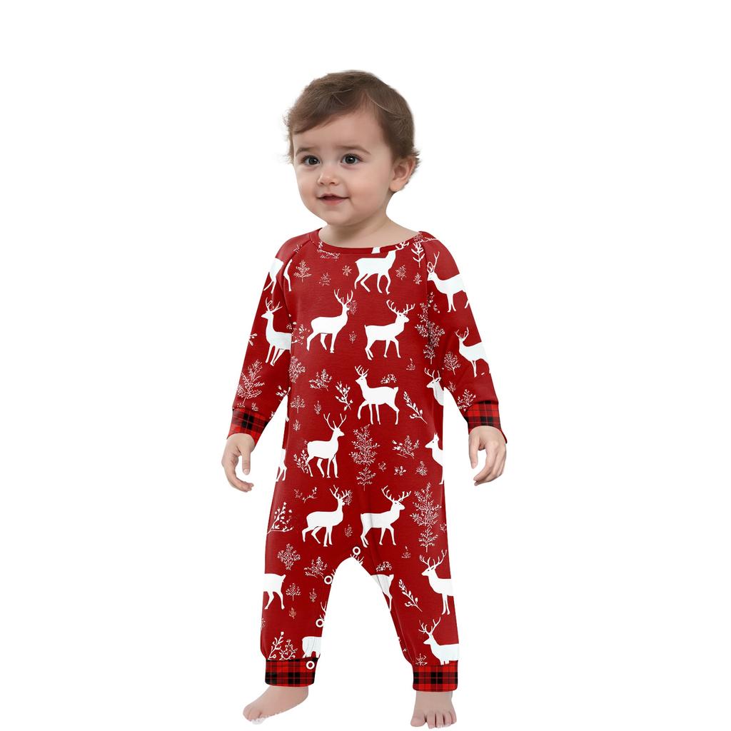 Christmas Prints Family Matching Long Sleeve Tops+Pants Set Family Matching Sets