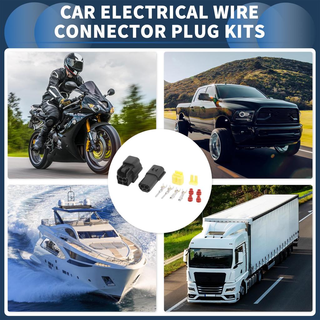 INFINAUTO 2-Pin Auto Elektrischer Drahtverbinder Stecker-Kit 1,8mm Serie Auto Wohnmobil LKW