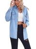 TEMU Women's Slim Fit Denim Shirt Jacket