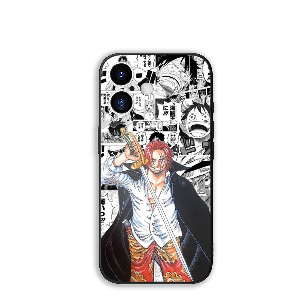 

Phone Cover Anime Shanks Luffy One Piece Casing for Apple iPhone 16 15 14 Plus 13 12 Mini 17 Pro Max + ProMax 16E Air 15+ Case iPhone17 Pro Max