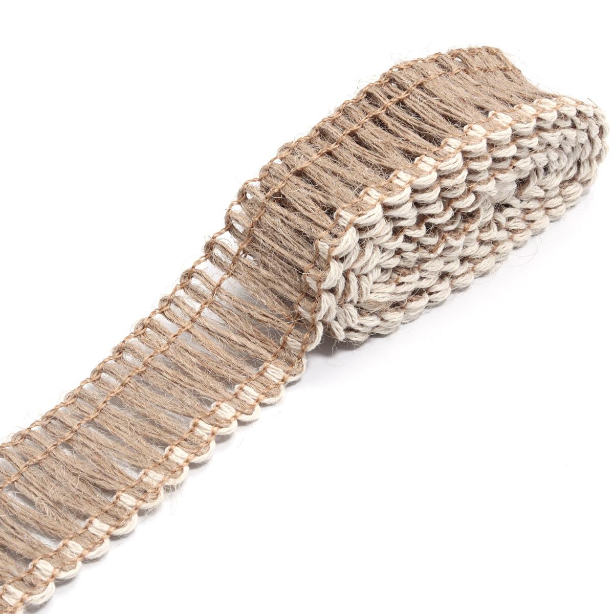 

Джутовая плетеная пеньковая веревка, тесьма, аксессуары для одежды, обуви и шляп, декоративные аксессуары, подарочная упаковка ручной работы для украшения 3.5cm