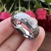 Black Stainless Steel Couple Ring Fashion Hammered Multi-faceted Titanium Rings for Men Women Wedding Engagement Jewelry