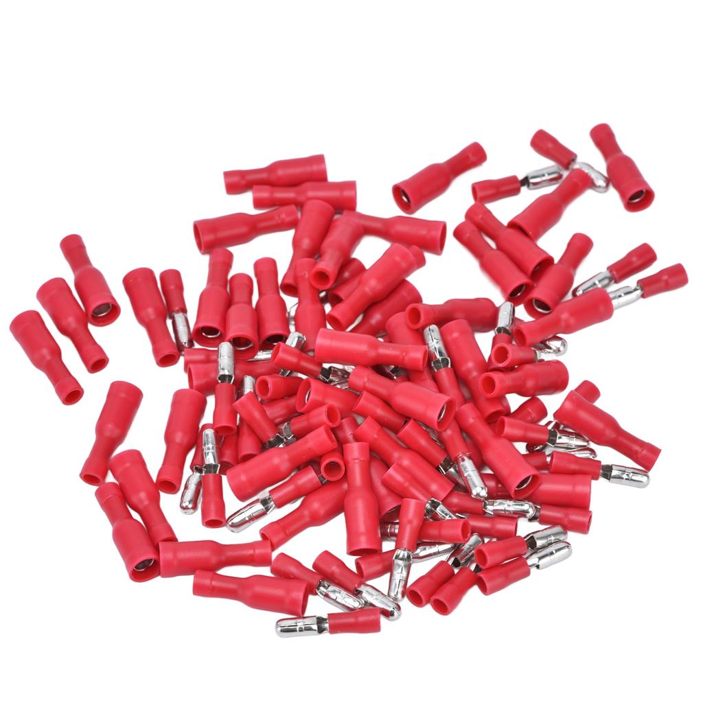50 Pairs Insulated Wire Terminals Male Female Quick Crimp Butt Connectors for 22‑16 AWG