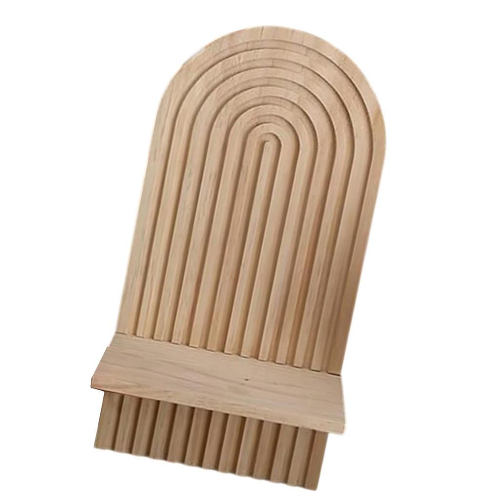 Candle Holder Boho Decor Wooden Rainbow Wall Shelves for Office Living Rooms