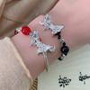 Butterfly Chic Rose Bracelet Womens Summer Fashion Retro National Style