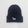 Winter Warm Knit Hat, Korean Style Puppy Embroidery Knit Hat, Men's and Women's Warm Cute Pullover Hat