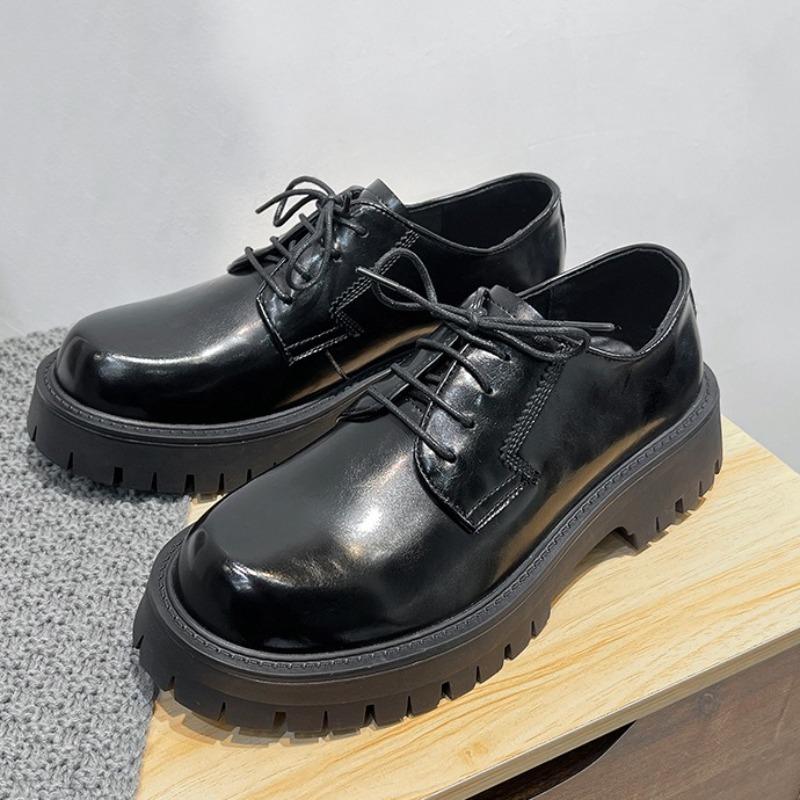 2025 Autumn New Derby Shoes Fashionable Luxury Shoes Round Head British Style Low Heel Boots Casual Daily Workwear Leather Shoes