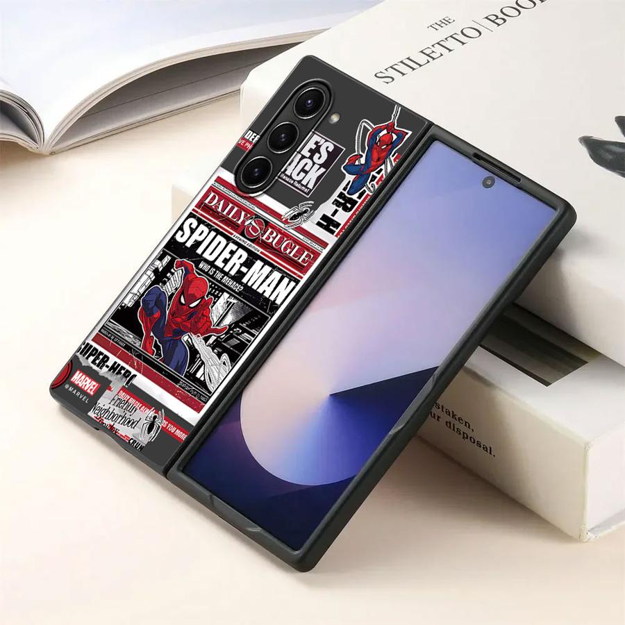 Coque Logo Marvel Spider Man Venom pour Samsung Galaxy ZFold5 ZFold3 ZFold6 Z Fold 7 6 5 4 3 ZFold4 ZFold7 Coque Arrière de Téléphone