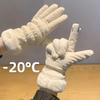 Ski Gloves Women Winter Fleece Thickened Warm Plush Cotton Waterproof Touch-Screen Gloves For Outdoor Riding Mountaineering