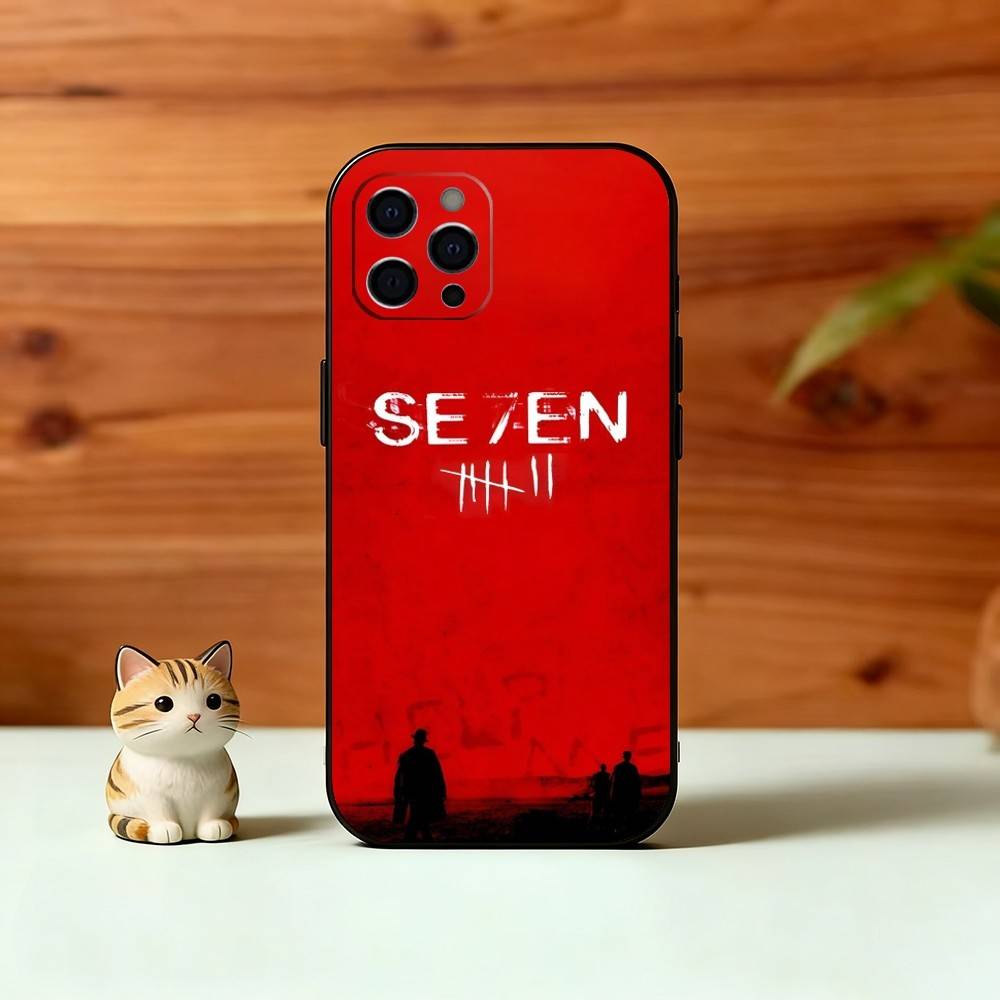 S-Seven Phone Case For iPhone 17, 16,15,14,13,12,11 Plus,Pro Max, Others Soft Black Cover