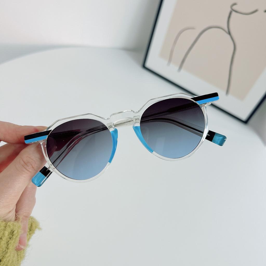 Retro Small Round Frame Sunglasses, Versatile Anti-Blue Glasses For Men And Women, Trendy Sunshades
