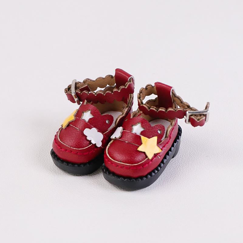 Perfect 2Pcs 1:12 OB11 Clouds and Stars Shoes Doll Classic Shoes Suit For Ob11 1/12 Bjd Detachable Doll Gsc DOD YMY Doll Accessories