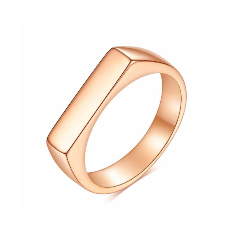 High-End Titanium Steel Ring - Modern Cold-Style Design, European & American Fashion Jewelry