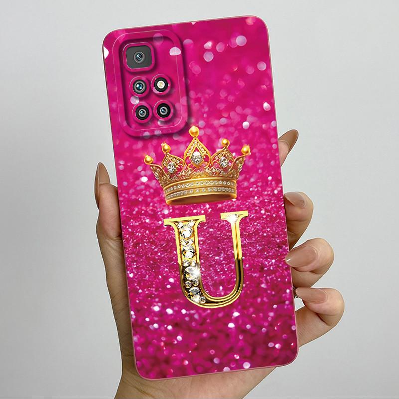 For Xiaomi Redmi 10 Case Redmi10 Luxury Letters Liquid Soft Silicone Back Cover For Xiaomi Redmi10 2022 Case Coque Fundas Shell
