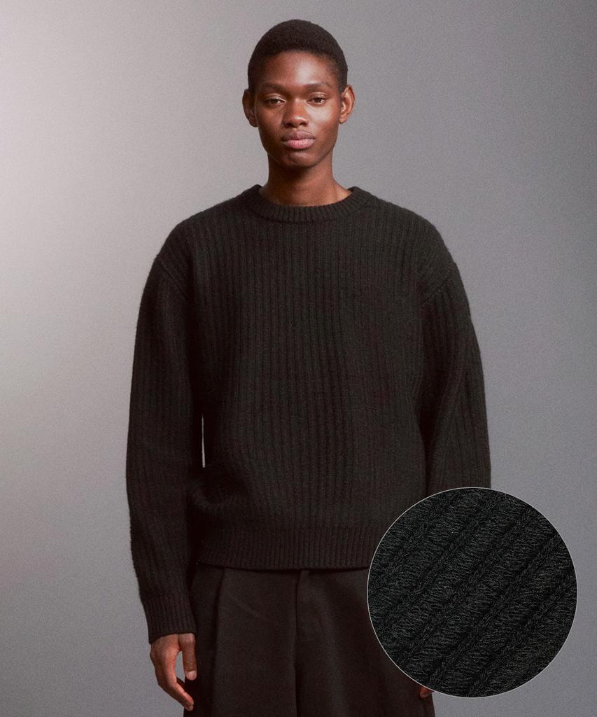DTHIRTYONE Netting Loop Wool Sweater (Black)