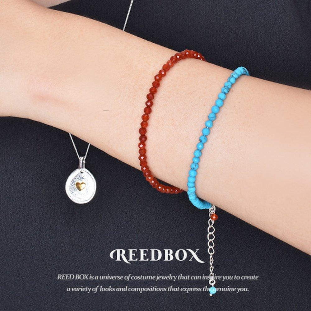 925 Turquoise Onyx Jamaica Natural 3mm Cut Gemstone Friendship Bracelet Wish Bracelet Silver Bracelet