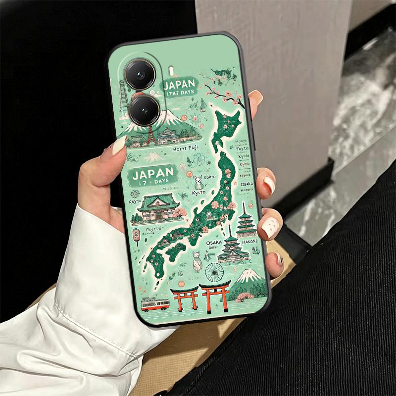Osaka Tokyo Japan Scenery Soft Phone Case for Xiaomi Poco X5 X6 X7 X8 Pro Max X3 F7 F8 Ultra M8 M7 M6 M5 Redmi 15 15C 14C 13C 12