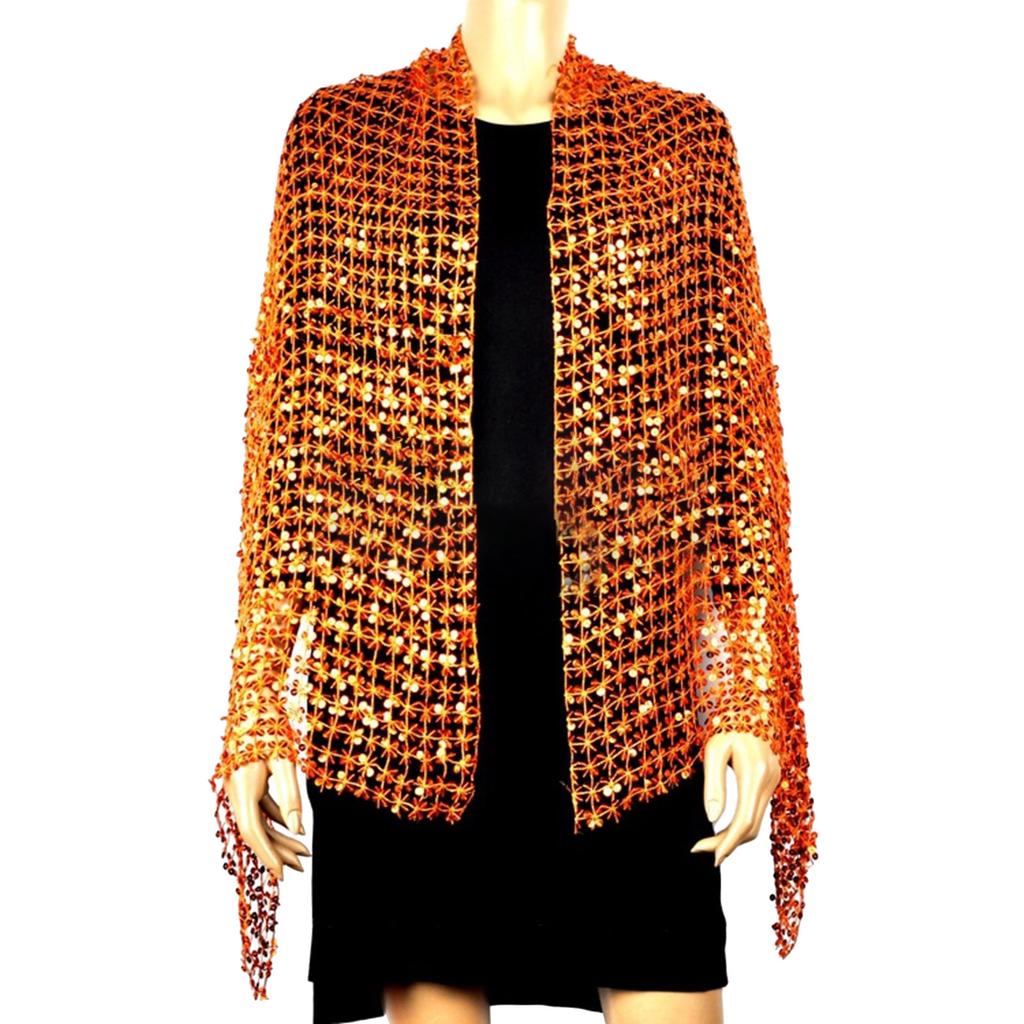 Eleganter Pailletten-Schal für Abendkleid Schimmernde Damenmode Stola 1920er Jahre Stil Schulterwickel für Kleider