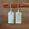 Luxury high quality new fashion light luxury rectangular tiger eye natural stone earrings earrings European and American popular jewelry