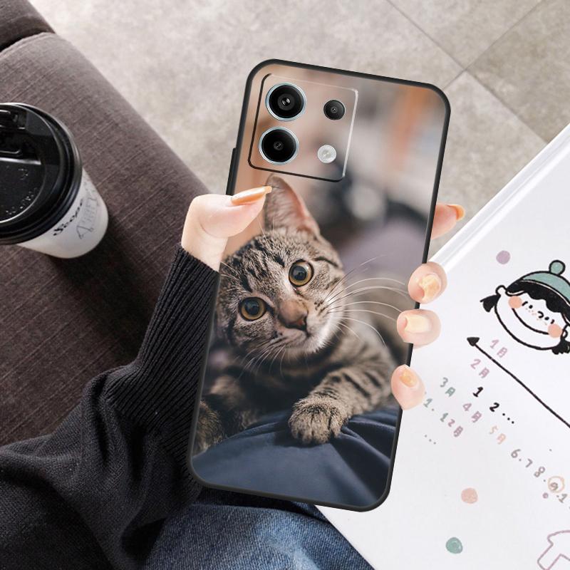 Cute Cat Animal Cover For Xiaomi Redmi Note 14 13 10 11 12 15 Pro Plus Case For Redmi 15 15C 14C 10C 12C 13C