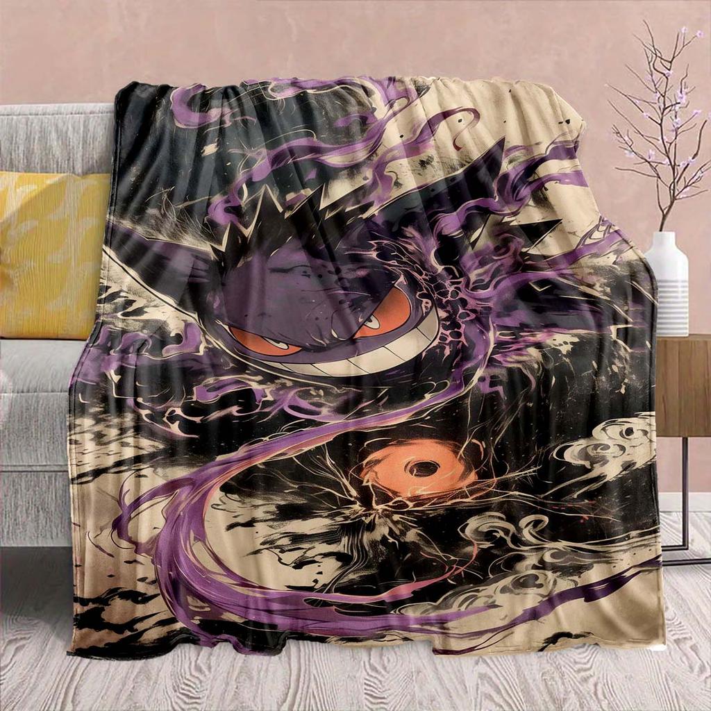 Pokémon Anime Flannel Blanket - Soft Warm Perfect for Sofa, Bedding Camping Travel Office Home Decor -QJY