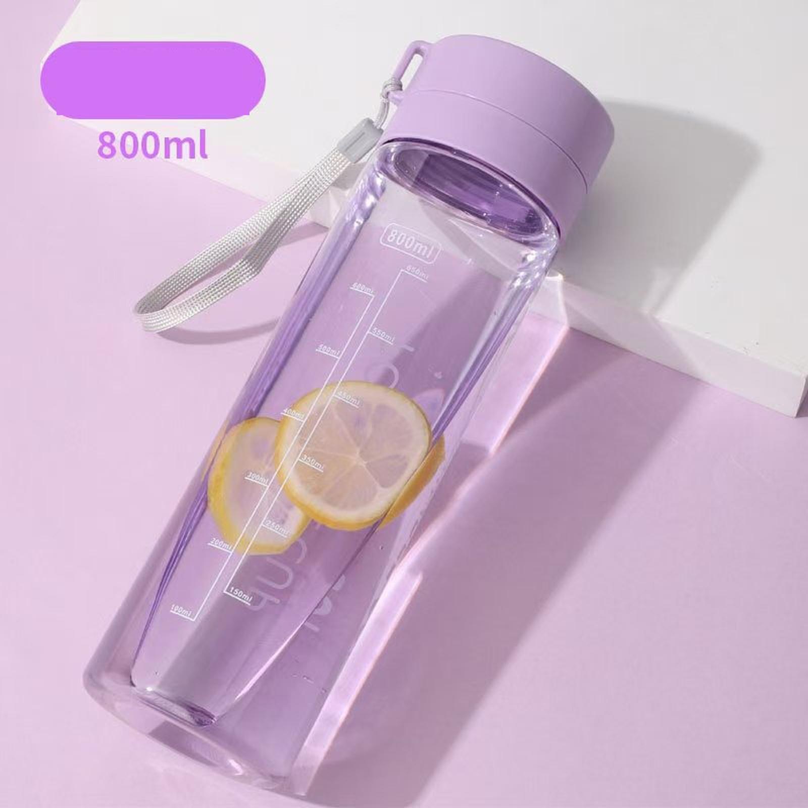 

1 Pcs Portable Cup Water Bottle, Frosted with Mint Lid, Wrist Strap 20.2 OZ one size фіолетовий