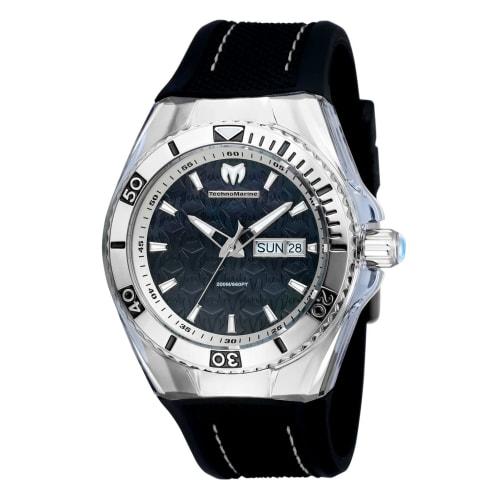 

TechnoMarine Men s TM-115212 Cruise Monogram Analog Display Swiss Quartz Black Watch