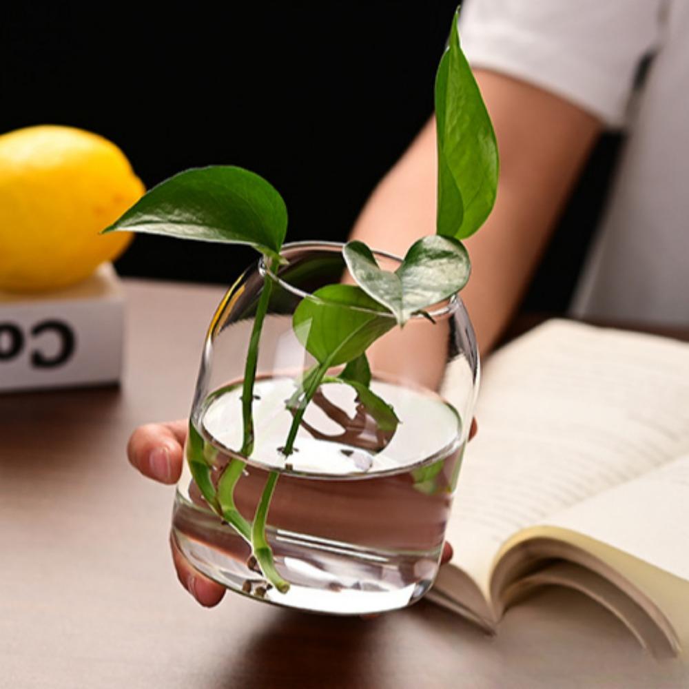 Simple Modern Glass Flower Vase Home Decoration Hydroponic Plant Bottle Desktop Decoration for Wedding Reception Family